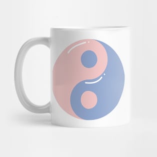 Rose quartz and Serenity yin and yang Mug